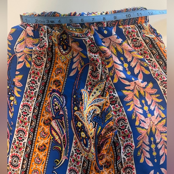 OVI Wide Leg Blue Orange Pants Size S - Picture 3 of 5